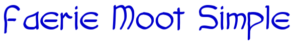 Faerie Moot Simple 字体